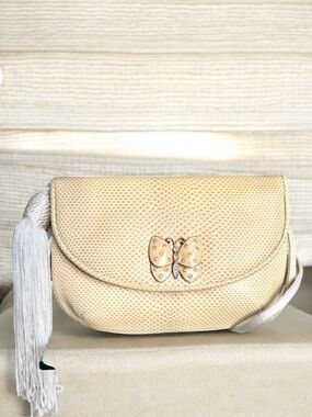 Judith Lieber Vintage Bag Lizard Vanilla Cream